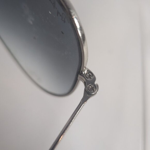 Ray Ban Aviator Silver 3025 003/3F Blue Gradient Sunglasses Italy 55014 2N - Picture 7 of 16